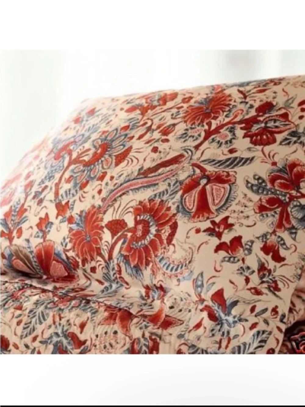 Pottery Barn VTG Jordan Palampore Cotton/Linen Blend Euro Pillow Sham-26”x 26”